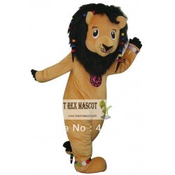 Funny Little Fur Lion Mascot Costume For Adult