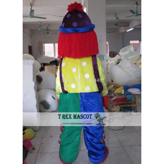 Adult Happy Clown Mascot Costume