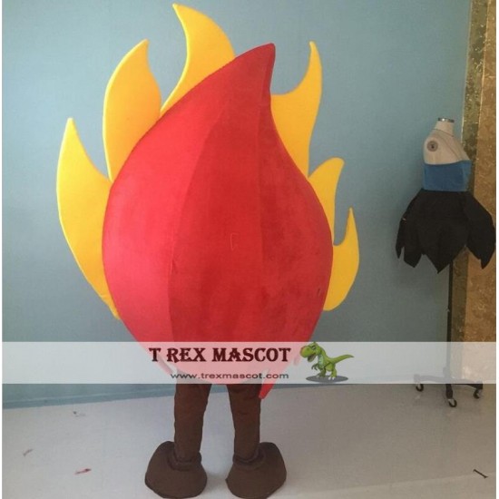 Red Fire Mascot Costume For Adult Red Fire Mascot Costume For Adult