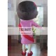 Adult Long Face Girl Mascot Costume Adult Long Face Girl Mascot Costume