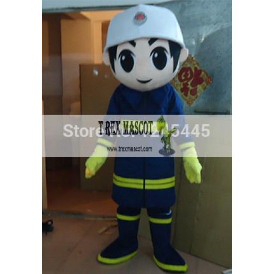 Adult Fireman Mascot Costume Adult Fireman Mascot Costume