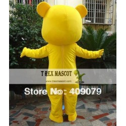 Yellow Teddy Bear Mascot Costume For Adult