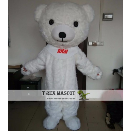 Big Head White Teddy Bear Mascot Costume For Adults Big Head White Teddy Bear Mascot Costume For Adults