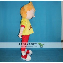 Yellow Hair Boy Mascot Costume Adult Boy Costume