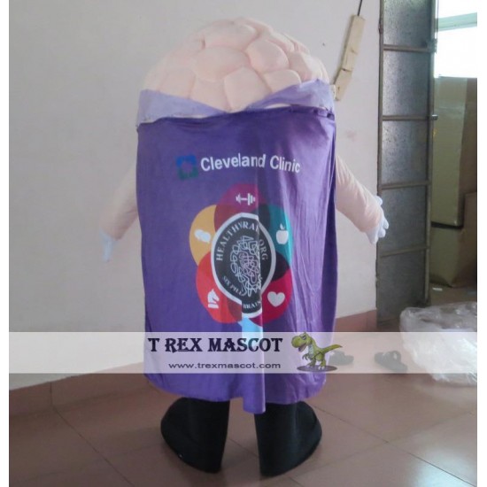 Brain Mascot Costume With Cape For Adult