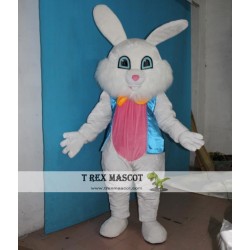 Adult White Bunny Rabbit Mascot Costume For Easter