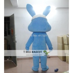 Blue Easter Bunny Mascot Costume For Adult