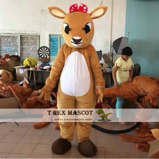 Clarice The Girl Reindeer Mascot Costume For Adult Clarice The Girl Reindeer Mascot Costume For Adult