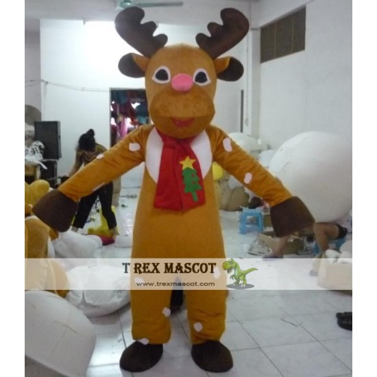 Adult Christmas Reindeer Mascot Costume Adult Christmas Reindeer Mascot Costume