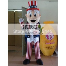 Uncle Sam Costume Adult Uncle Sam Mascot Costume