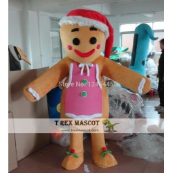 Funny Gingerbread Man Mascot Costume Gingerbread Man Mascot For Adult