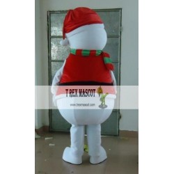 Christmas Snowman With Dimples Mascot Costume Adult Snowman Costume