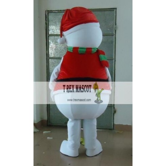 Christmas Snowman With Dimples Mascot Costume Adult Snowman Costume Christmas Snowman With Dimples Mascot Costume Adult Snowman Costume