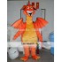 Adult Orange Dinosaur Mascot Costume