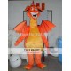 Adult Orange Dinosaur Mascot Costume