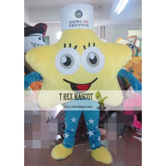 Yellow Start Mascot Costume Adult Star Costume