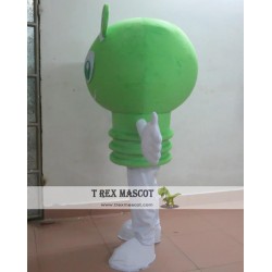 Green Efficient Light Lamp Bulb Mascot Costume For Adult