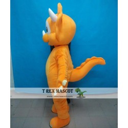 Orange Colour Dinosaur Mascot Costume Adult Dino Mascot Costume