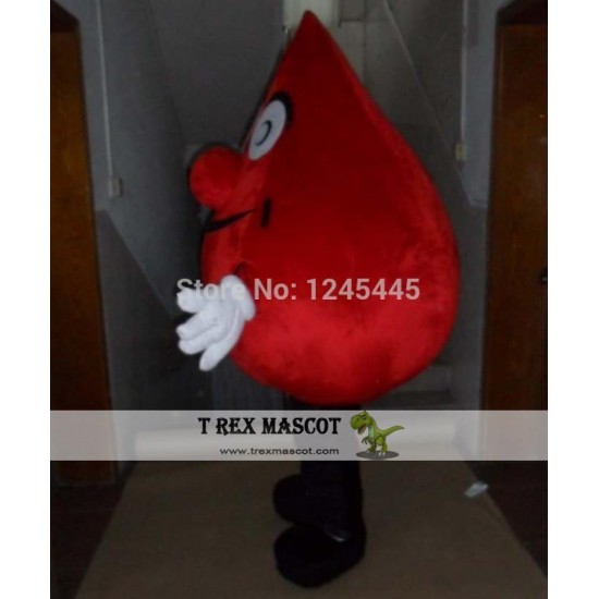 Adult Red Blood Mascot Costume Adult Red Blood Mascot Costume