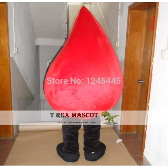 Adult Red Blood Mascot Costume Adult Red Blood Mascot Costume