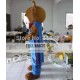 Brown Teddy Bear In A Blue Cloak Mascot Costume Adult Bear Mascot Brown Teddy Bear In A Blue Cloak Mascot Costume Adult Bear Mascot