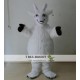 Adult Furry White Sheep Goat Mascot Costume