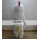 Adult White Furry Chicken Rooster Mascot Costume Adult White Furry Chicken Rooster Mascot Costume