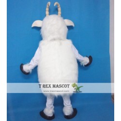Furry White Goat Mascot Costume Adult Goat Costume