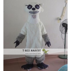Furry White Badger Mascot Costume For Adult