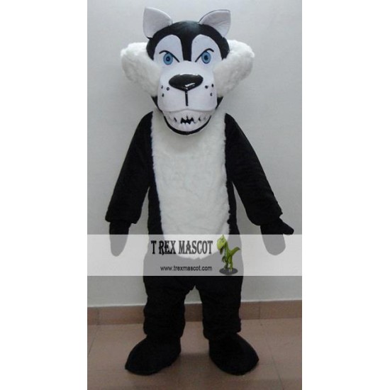 Black Wolf Mascot Costume Black Wolf Mascot Costume