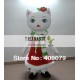 Christmas White Cat Mascot Costume Christmas White Cat Mascot Costume