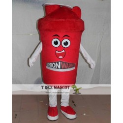Red Cup Mascot Costume For Adult