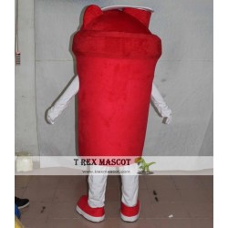 Red Cup Mascot Costume For Adult