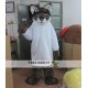 Adult Cat Mascot Costume In White Adult Cat Mascot Costume In White