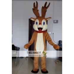 Red Nose Reindeer Mascot Costume For Adult
