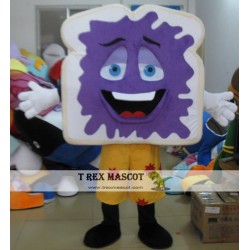 Adult Bread Mascot Costume With Blueberry Jam