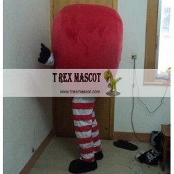 Adult Red Heart Mascot Costume