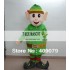 Green Christmas Elf Mascot Costume For Adults