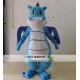 Adult Blue Dinosaur Mascot Costume With Wings And Long Tail Adult Blue Dinosaur Mascot Costume With Wings And Long Tail