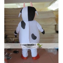 Adult Black And White Milk Cow Mascot Dairy Cattle Costume
