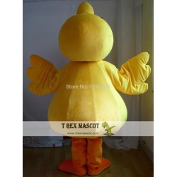 Adult Yellow Duck Mascot Costume With Diving Glasses