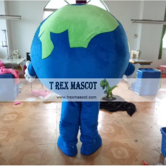 Blue & Green Earth World Global Mascot Costume For Adult Blue & Green Earth World Global Mascot Costume For Adult