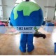 Blue & Green Earth World Global Mascot Costume For Adult Blue & Green Earth World Global Mascot Costume For Adult