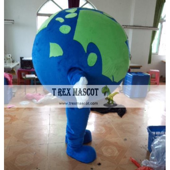 Blue & Green Earth World Global Mascot Costume For Adult Blue & Green Earth World Global Mascot Costume For Adult
