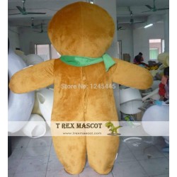 Adult Gingerbread Man Mascot Costume