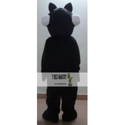 Adult Black Wolf Mascot Costume