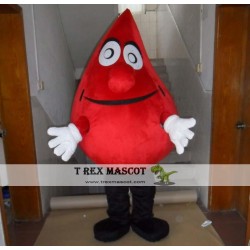 Red Blood Drop Mascot Costume For Adult
