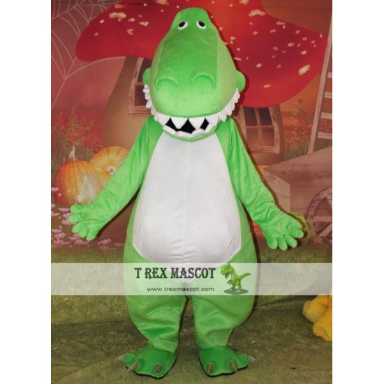 Adult Mascot Costume Green Dinosaur Costume