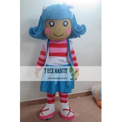 Curly Hair Girl Mascot Costume For Adults