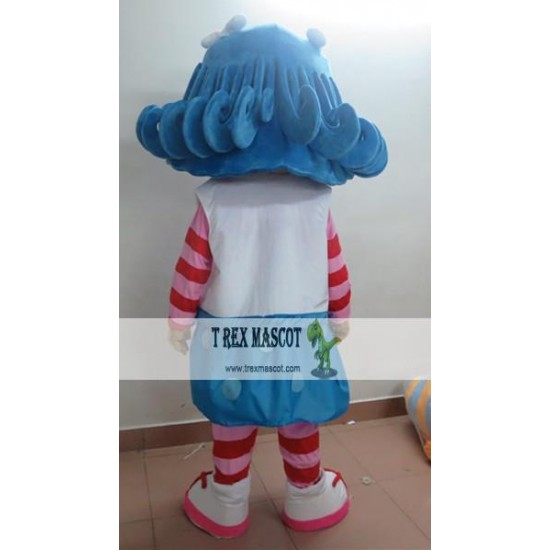 Curly Hair Girl Mascot Costume For Adults Curly Hair Girl Mascot Costume For Adults